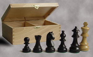 Klassieke schaakstukken Staunton 5.  Zwart/blank
